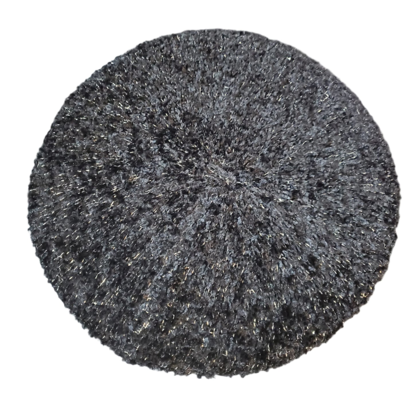 Black with Gold Lurex Chenille Snood - Lined
