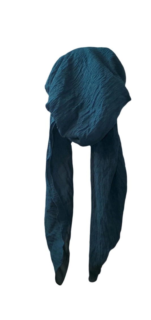 Crinkle Teal Pretied