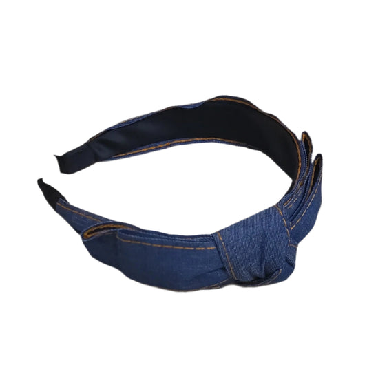 Denim Bow Headband