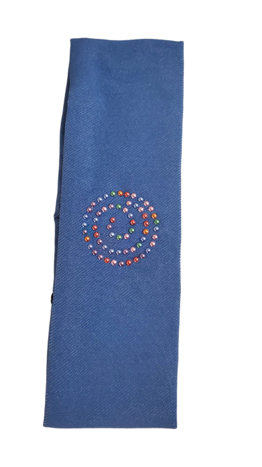 Chambray Denim Studded Childrens Band/Logo