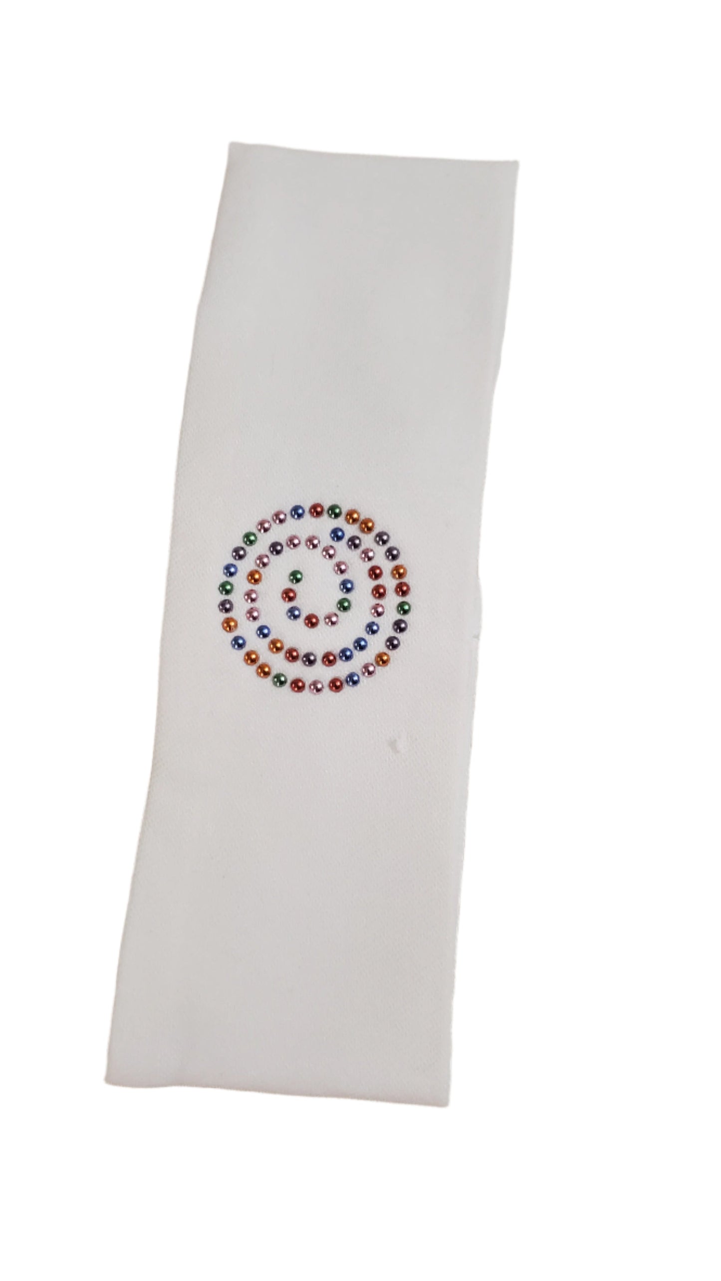 White Denim Studded Childrens Band/Logo