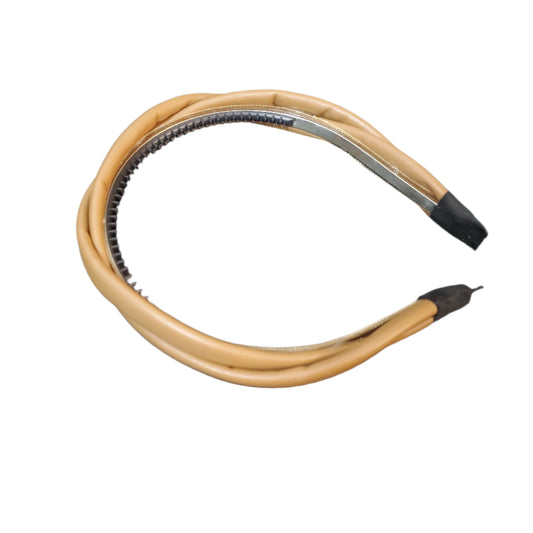 Camel Leather Twist Headband