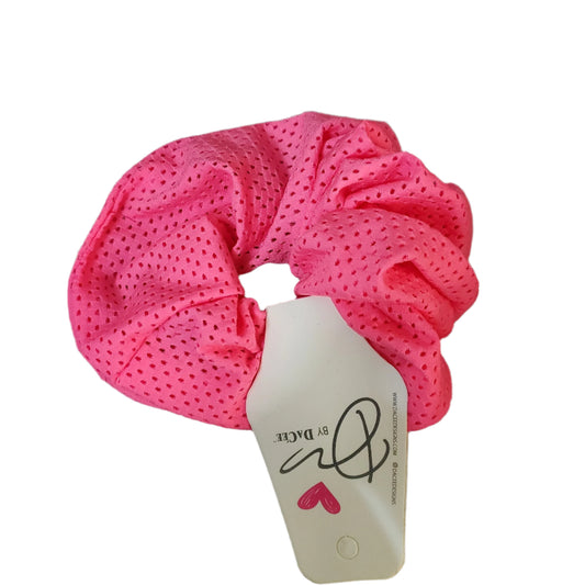 Hot Pink Mesh Holes Scrunchy