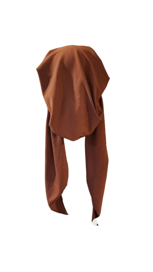Mauve Raised Ribbed Stretch Headscarf