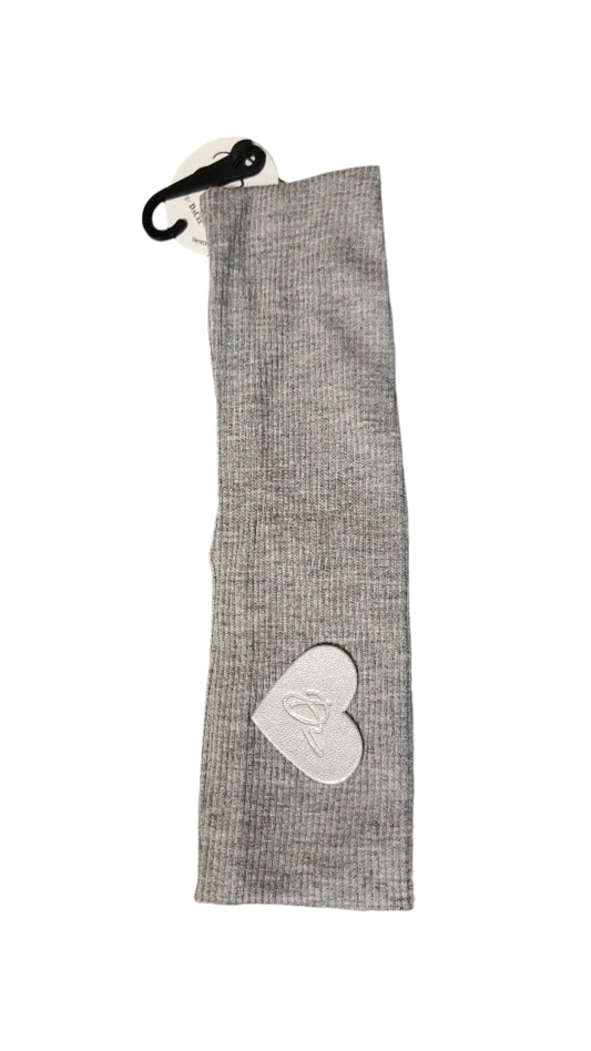 Silver Metallic Heart Junior Headwrap