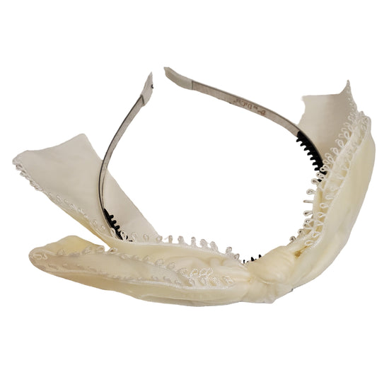 Dacee Picot Velvet Bow Headband