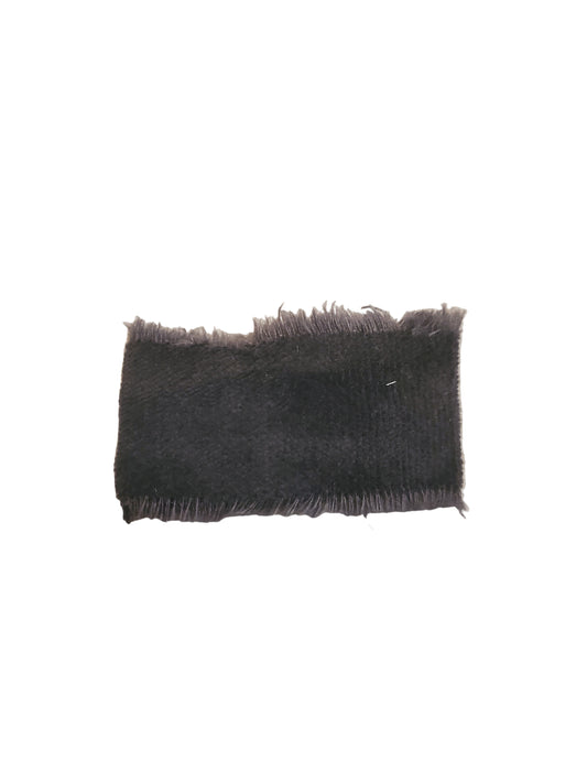 Gray Frayed Snap Clip